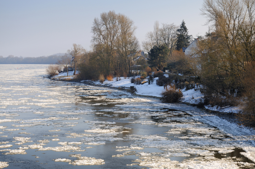 La Loire prise en glace