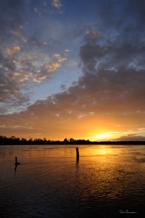 Coucher de soleil sur la Loire