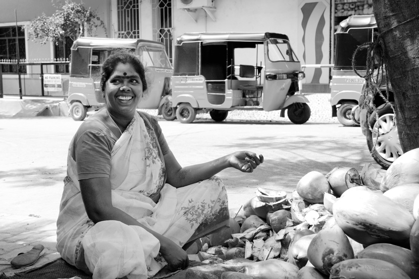 Vendeuse à Pondichéry