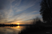 Coucher de soleil vers la Pointe-Bouchemaine