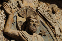 Conques, Christ du tympan.