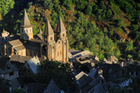 Vue de Conques de la route haute.