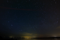 Filé d'étoiles à la pointe de la Torche, Bretagne Sud.