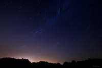 Filé d'étoiles en campagne