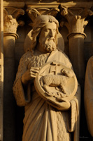 Saint Jean-Baptiste, portail de la Vierge, Notre-Dame de Paris