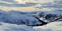 Vallée vers Hauteluce, depuis le pied de l'aiguille de Roselette