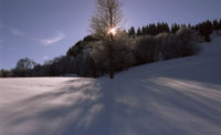 Coucher de soleil sur le plateau de la Molière en Vercors