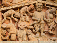 Tympan de Conques : détail des péchés